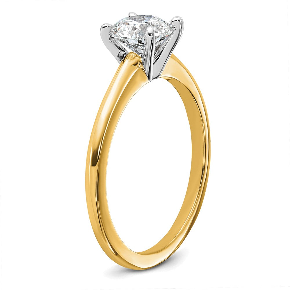 Certified Lab Grown Diamond VS+ F+ Round Complete Solitaire Engagement Ring