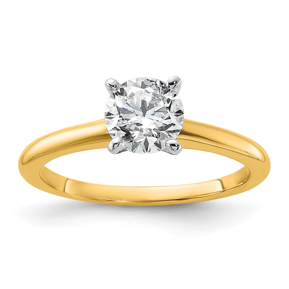 Certified Lab Grown Diamond VS+ F+ Round Complete Solitaire Engagement Ring