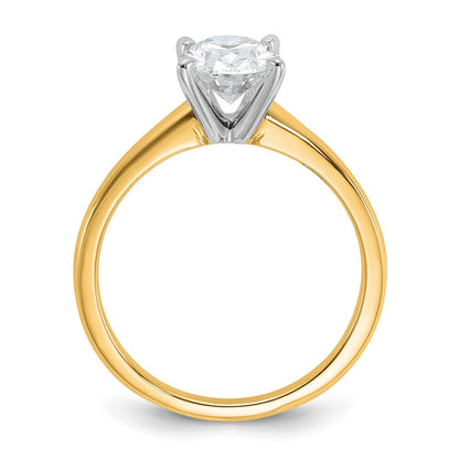 Certified Lab Grown Diamond VS+ F+ Oval Complete Solitaire Engagement Ring