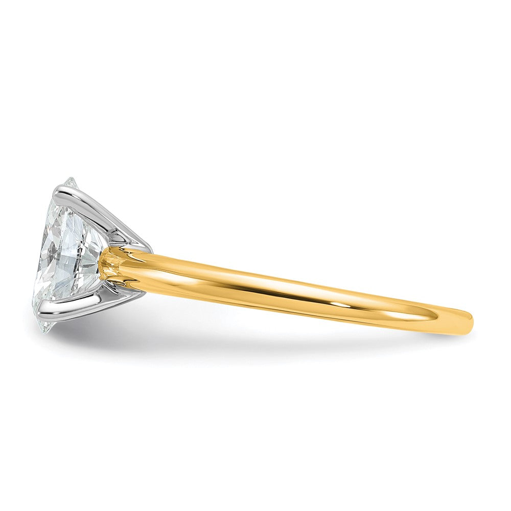 Certified Lab Grown Diamond VS+ F+ Oval Complete Solitaire Engagement Ring