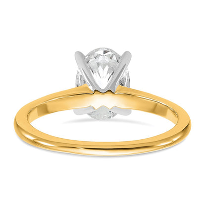 Certified Lab Grown Diamond VS+ F+ Oval Complete Solitaire Engagement Ring