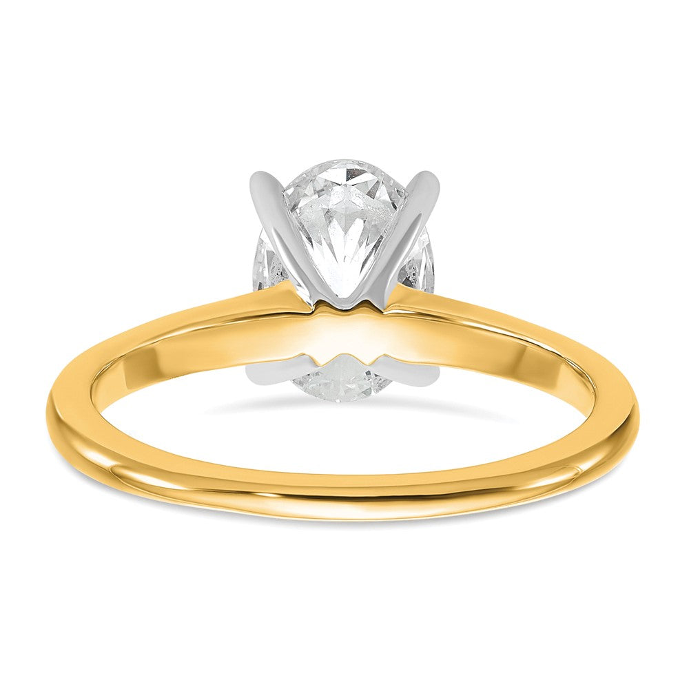 Certified Lab Grown Diamond VS/SI+ G+ Oval Complete Solitaire Engagement Ring