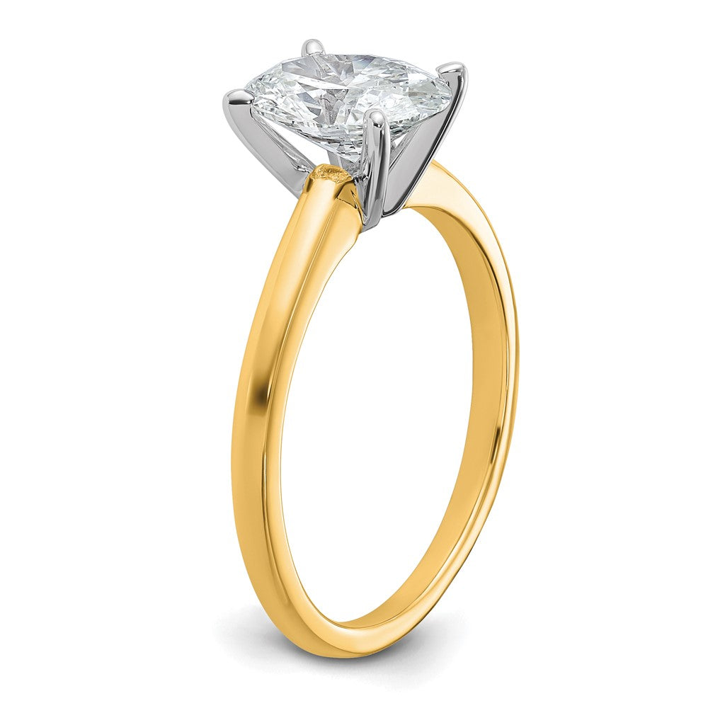 Certified Lab Grown Diamond VS/SI+ G+ Oval Complete Solitaire Engagement Ring