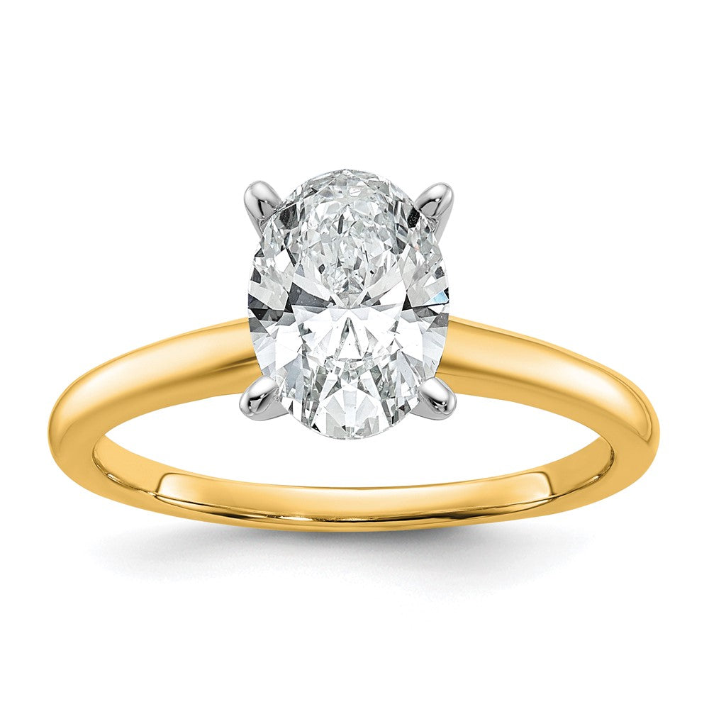 Certified Lab Grown Diamond VS/SI+ G+ Oval Complete Solitaire Engagement Ring