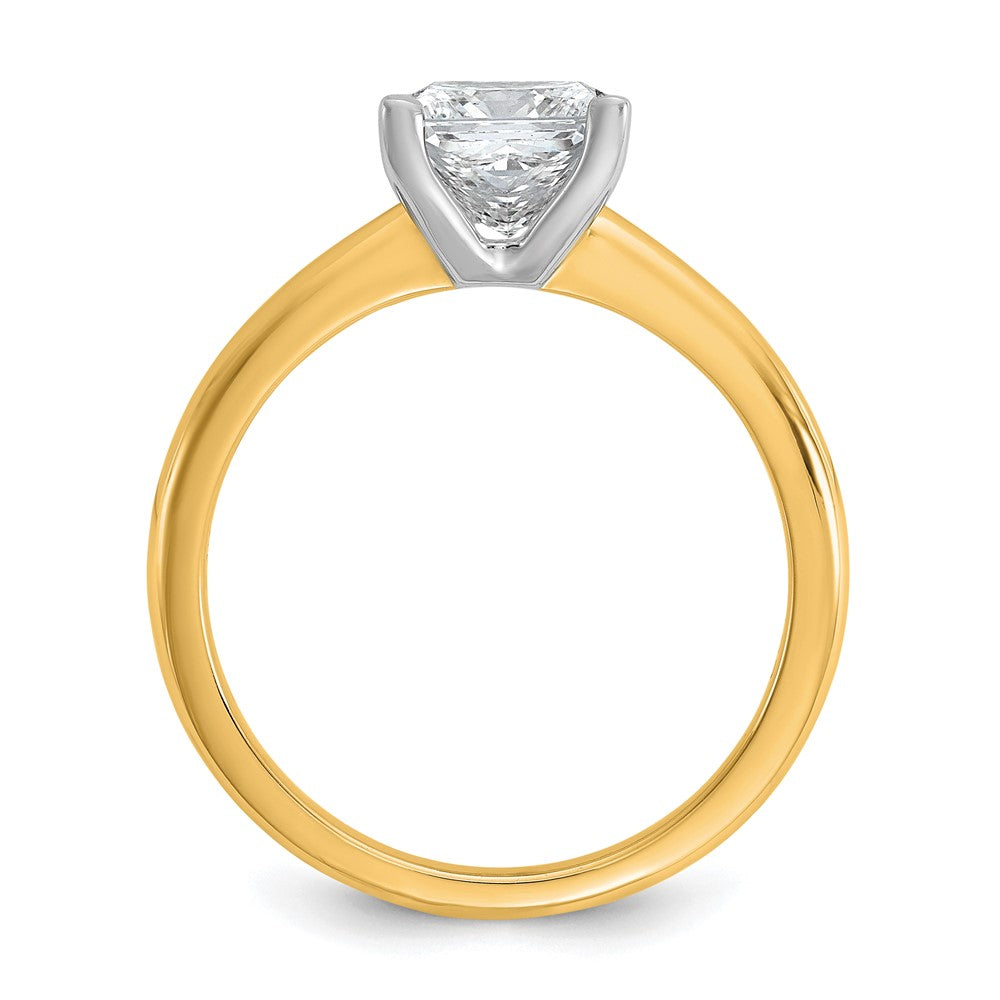 Certified Lab Grown Diamond VS/SI+ G+ Princess Complete Solitaire Engagement Ring