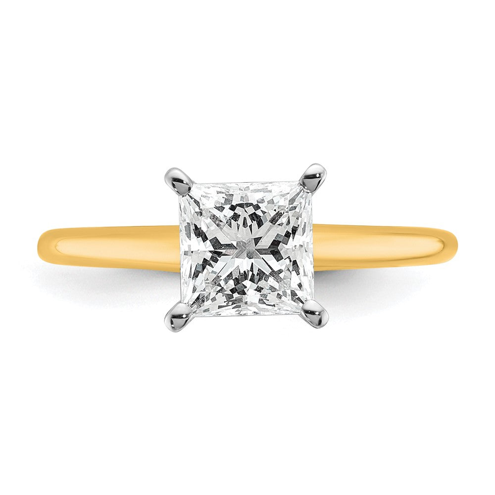 Certified Lab Grown Diamond VS/SI+ G+ Princess Complete Solitaire Engagement Ring