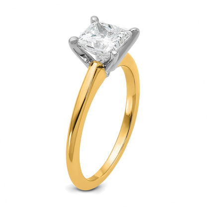 Certified Lab Grown Diamond VS/SI+ G+ Princess Complete Solitaire Engagement Ring