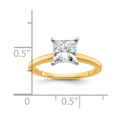 Certified Lab Grown Diamond VS/SI+ G+ Princess Complete Solitaire Engagement Ring