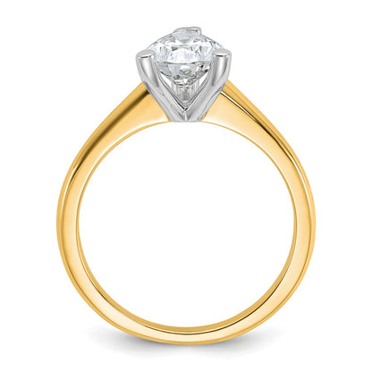 Certified Lab Grown Diamond VS/SI+ G+ Pear Solitaire Complete Engagement Ring