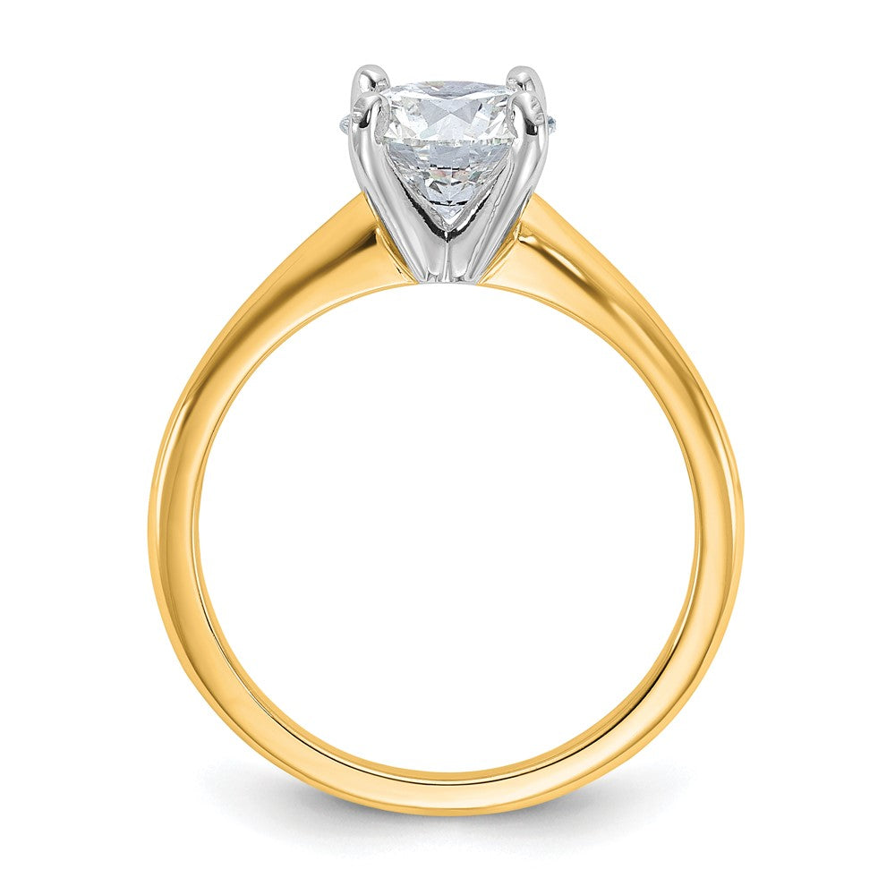 Certified Lab Grown Diamond VS+ F+ Round Complete Solitaire Engagement Ring