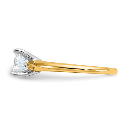 Certified Lab Grown Diamond VS+ F+ Round Complete Solitaire Engagement Ring