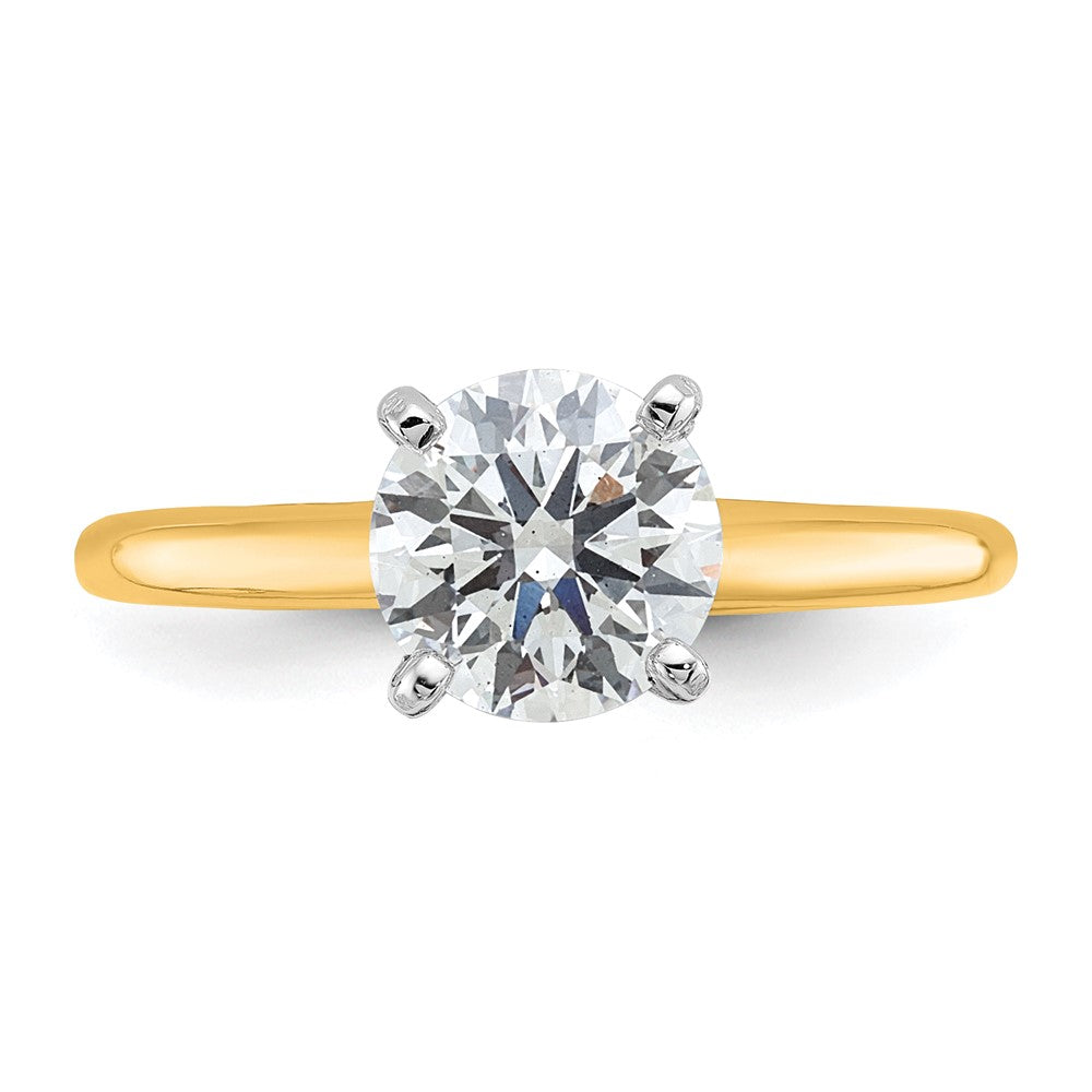 Certified Lab Grown Diamond VS/SI+ G+ Round Complete Solitaire Engagement Ring