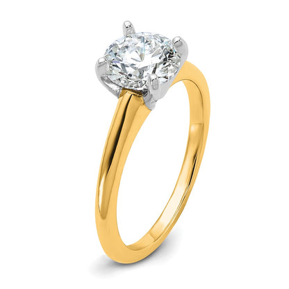 Certified Lab Grown Diamond VS/SI+ G+ Round Complete Solitaire Engagement Ring