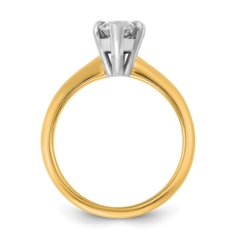 Certified Lab Grown Diamond VS+ F+ Marquise Solitaire Complete Engagement Ring