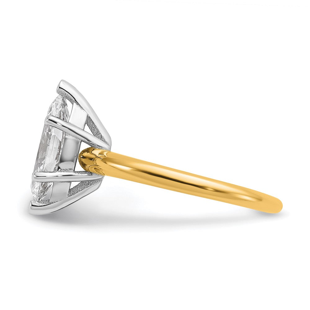 Certified Lab Grown Diamond VS+ F+ Marquise Solitaire Complete Engagement Ring