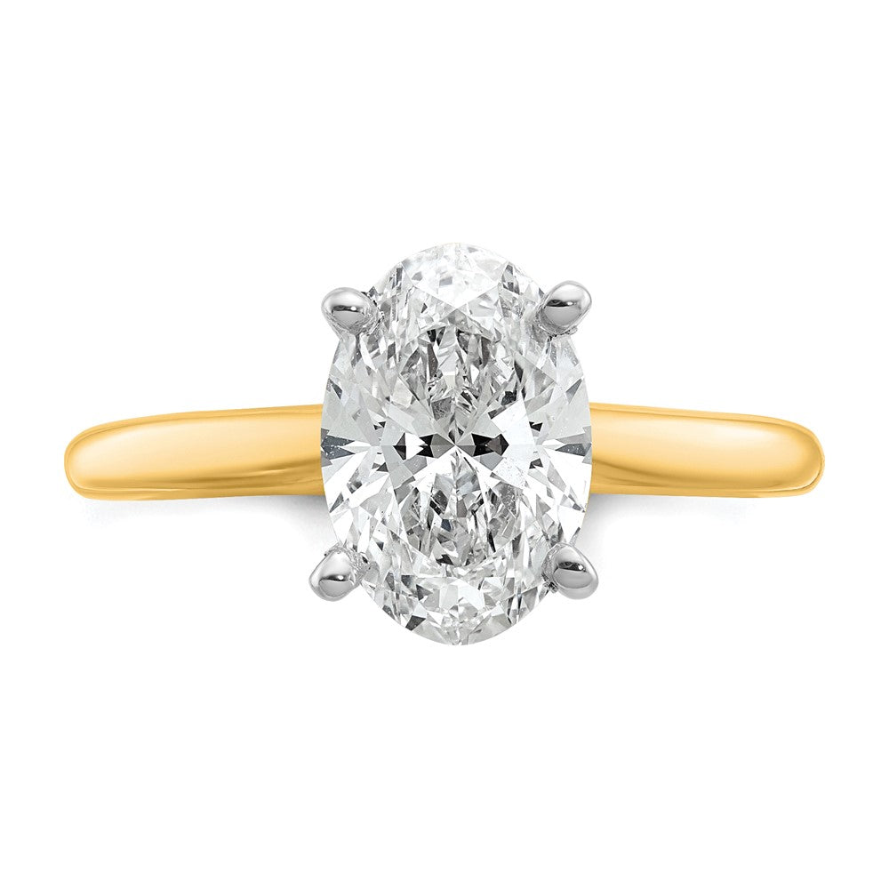 Certified Lab Grown Diamond VS/SI+ G+ Oval Complete Solitaire Engagement Ring