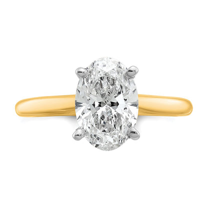 Certified Lab Grown Diamond VS/SI+ G+ Oval Complete Solitaire Engagement Ring