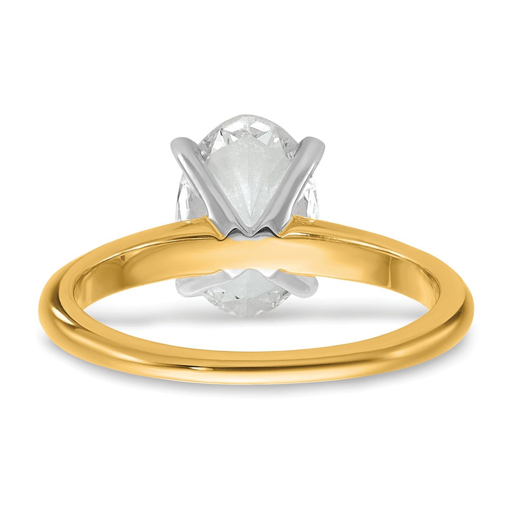 Certified Lab Grown Diamond VS+ F+ Oval Complete Solitaire Engagement Ring