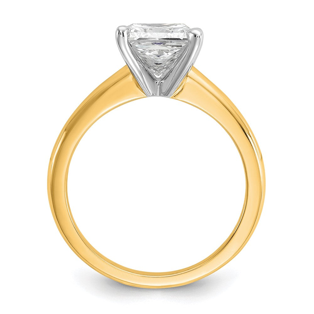 Certified Lab Grown Diamond VS/SI+ G+ Princess Complete Solitaire Engagement Ring