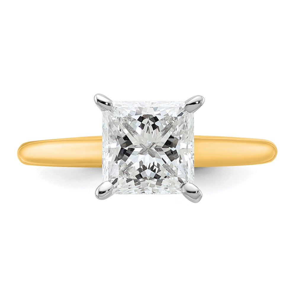 Certified Lab Grown Diamond VS/SI+ G+ Princess Complete Solitaire Engagement Ring