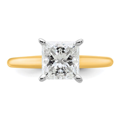 Certified Lab Grown Diamond VS/SI+ G+ Princess Complete Solitaire Engagement Ring
