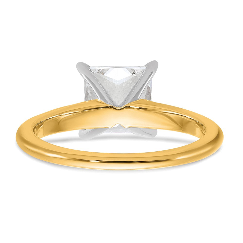 Certified Lab Grown Diamond VS/SI+ G+ Princess Complete Solitaire Engagement Ring