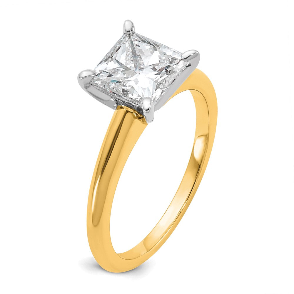 Certified Lab Grown Diamond VS/SI+ G+ Princess Complete Solitaire Engagement Ring