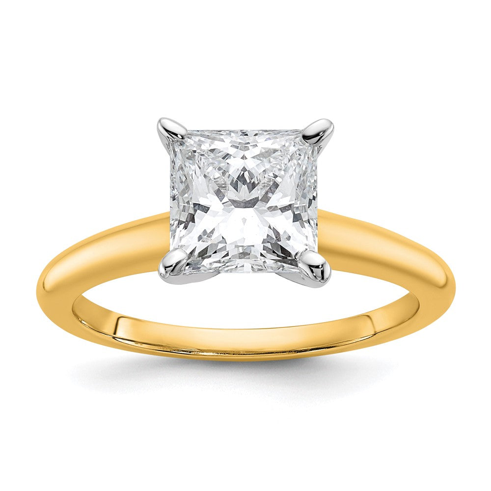 Certified Lab Grown Diamond VS/SI+ G+ Princess Complete Solitaire Engagement Ring