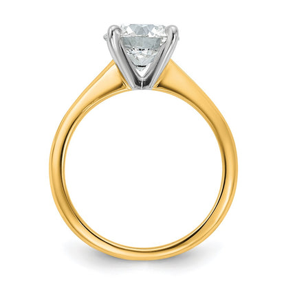 Certified Lab Grown Diamond VS/SI+ G+ Round Complete Solitaire Engagement Ring
