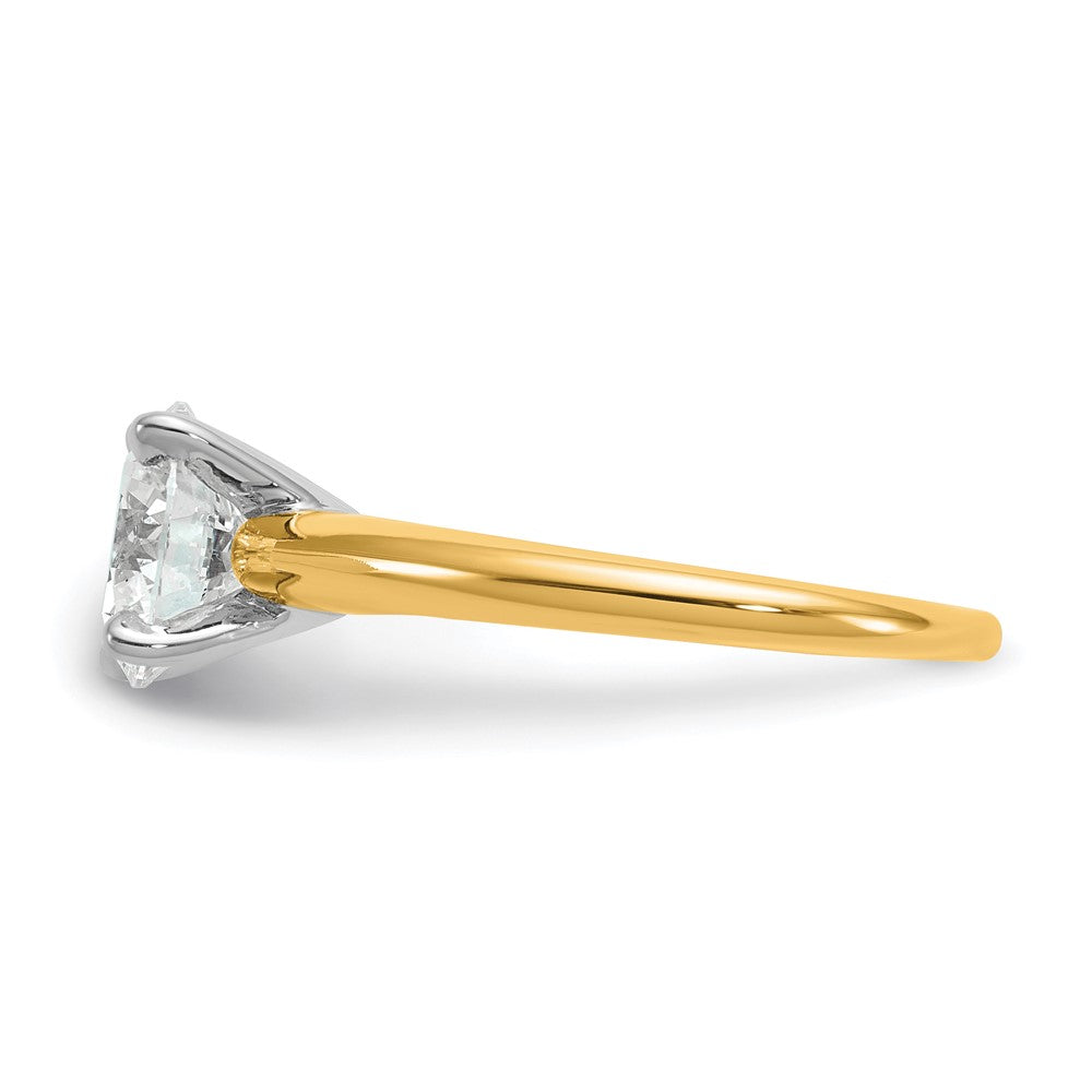 Certified Lab Grown Diamond VS/SI+ G+ Round Complete Solitaire Engagement Ring
