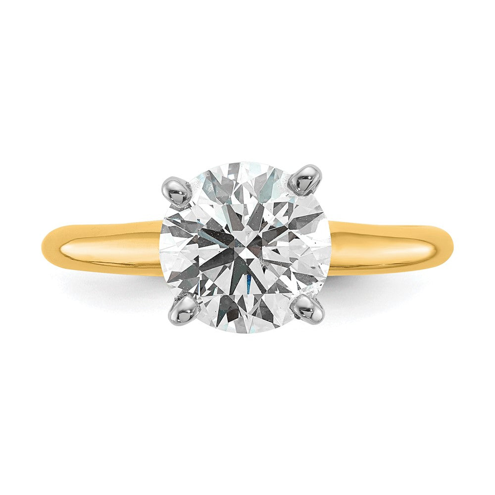 Certified Lab Grown Diamond VS/SI+ G+ Round Complete Solitaire Engagement Ring