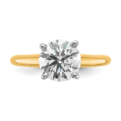 Certified Lab Grown Diamond VS/SI+ G+ Round Complete Solitaire Engagement Ring