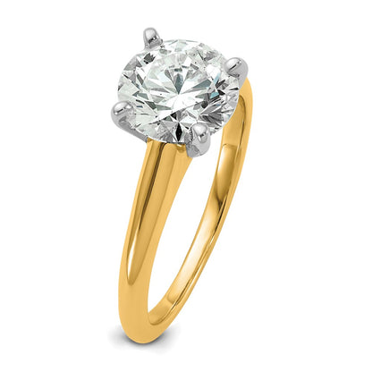 Certified Lab Grown Diamond VS/SI+ G+ Round Complete Solitaire Engagement Ring