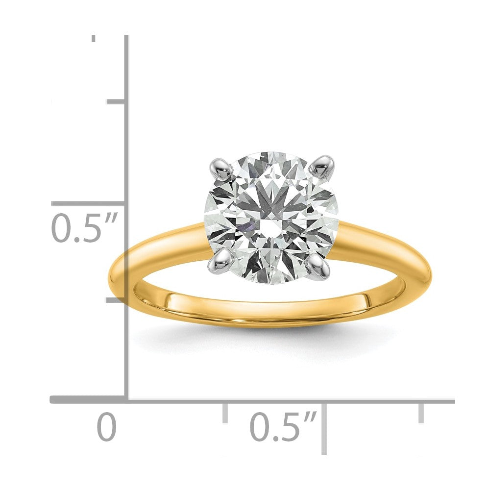 Certified Lab Grown Diamond VS/SI+ G+ Round Complete Solitaire Engagement Ring