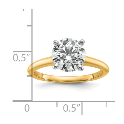 Certified Lab Grown Diamond VS/SI+ G+ Round Complete Solitaire Engagement Ring