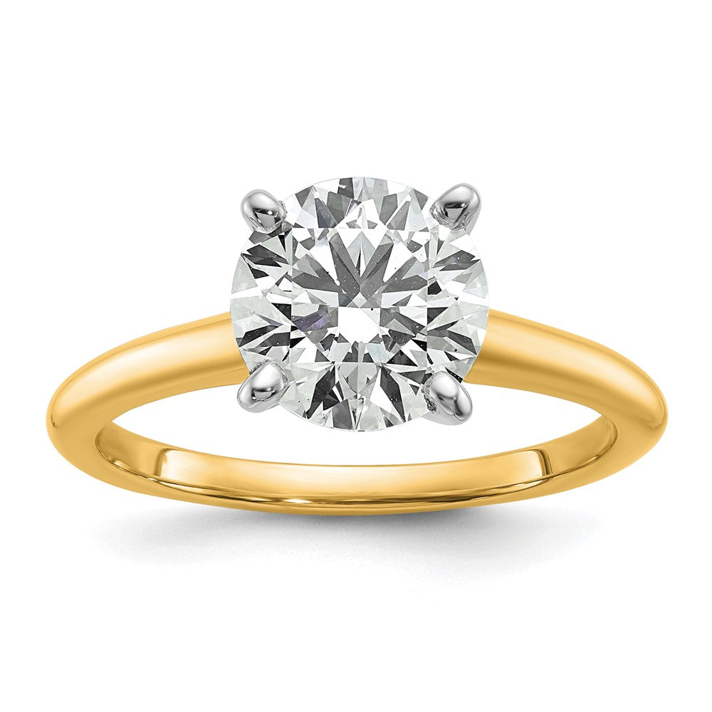 Certified Lab Grown Diamond VS/SI+ G+ Round Complete Solitaire Engagement Ring