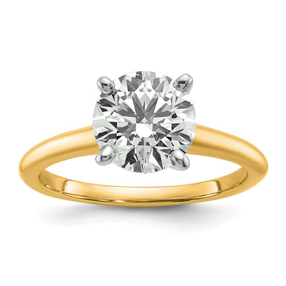 Certified Lab Grown Diamond VS/SI+ G+ Round Complete Solitaire Engagement Ring