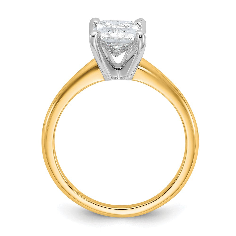 Certified Lab Grown Diamond VS+ F+ Radiant Solitaire Complete Engagement Ring
