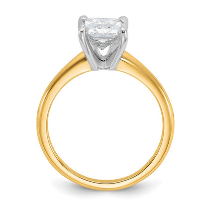 Certified Lab Grown Diamond VS+ F+ Radiant Solitaire Complete Engagement Ring