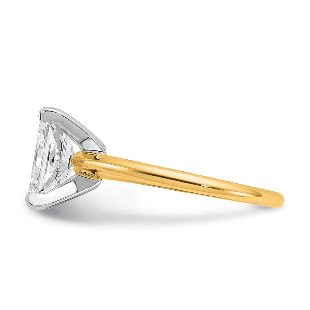 Certified Lab Grown Diamond VS+ F+ Radiant Solitaire Complete Engagement Ring