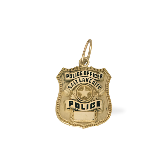 Salt Lake City Police Department Small Badge Pendant - Gold