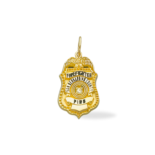 San Bernardino Fire Department Badge Pendant