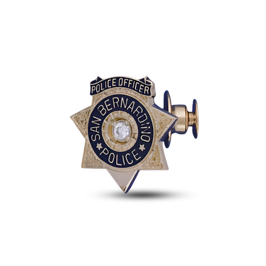 San Bernardino Police Department Star Badge Tie Tac