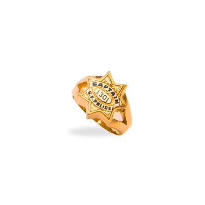 San Francisco Police Department Star Badge Ring