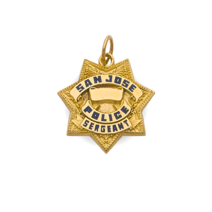 San Jose Police Department Star Badge Pendant