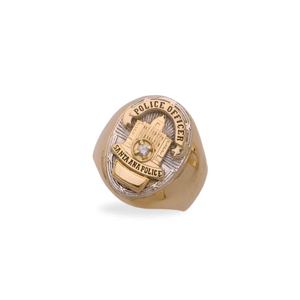 Santa Ana Police Department Badge Pendant Ring