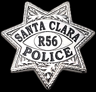 Santa Clara Police Department Star Badge Pendant