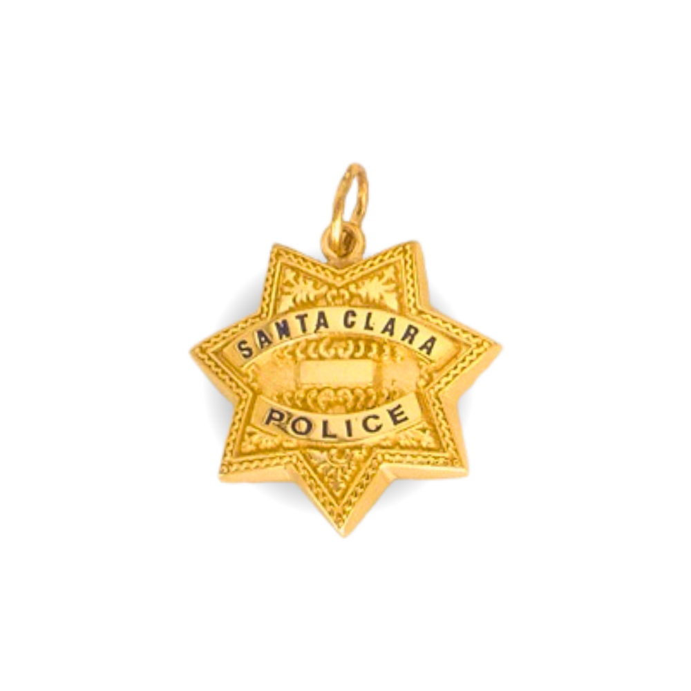 Santa Clara Police Department Star Badge Pendant