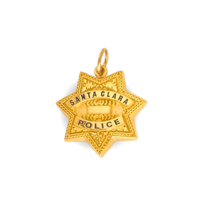 Santa Clara Police Department Star Badge Pendant