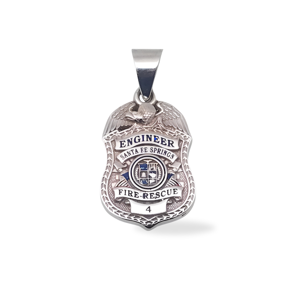 Santa Fe Springs Fire Rescue Department Badge Pendant